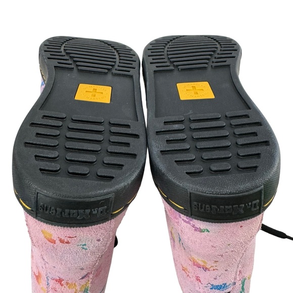 Dr. Martens Sheridan Pink Confetti Suede Lace-Up Boots Women’s Size 7 - Picture 14 of 16